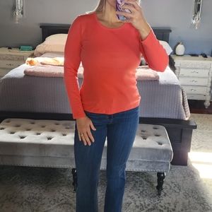 Coral long sleeve tee